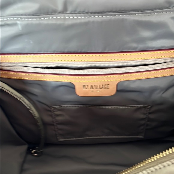 MZ Wallace Silver Quilted Tote with Structured Design - Picture 4 of 5